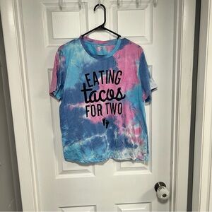Tie-Dye Short Sleeve Tee - Blue and Pink